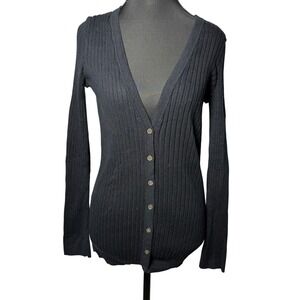 Gap Y2K Inspired Bella Swan V Neck Ribbed Cardigan Women S Cotton/Silk Blend